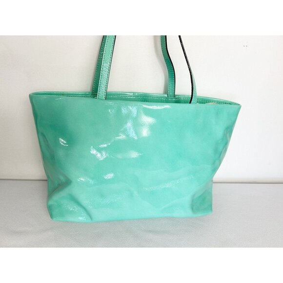 Kate Spade Veranda Place Evie Patent Leather Shoulder Bag in Fresh Air - Picture 3 of 11
